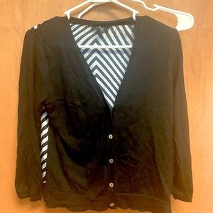 Black cardigan with chevron